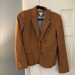 J. Crew Tan Blazer with Gold Accents